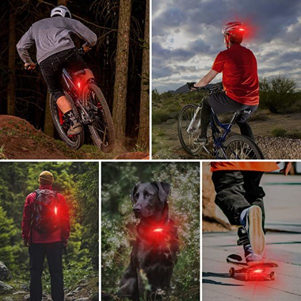 2 pakker LED baglygter til cykler, ultra lyse USB genopladelige