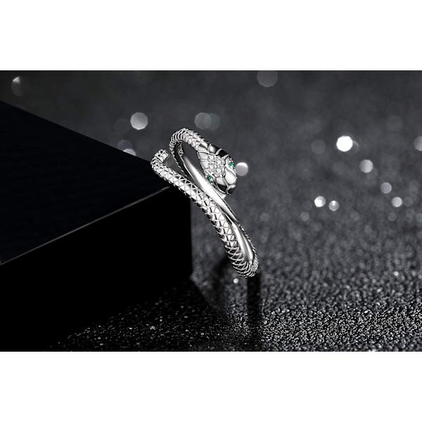 Ormring i 925 Sterling Silver, Justerbar Öppen Ring
