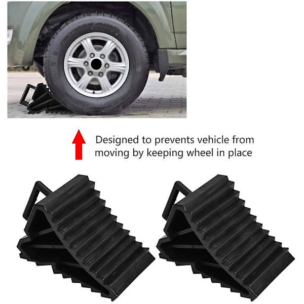 2 st Car Anti-slip Block Tyre Slip Stopper Solid Rubber Safe