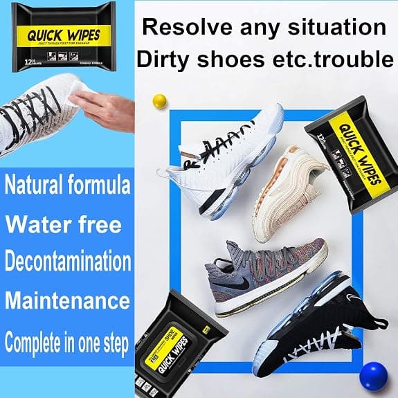 3PCS Quick Sneaker Shoe Cleaning Wipes Quick And Easy Strong Det