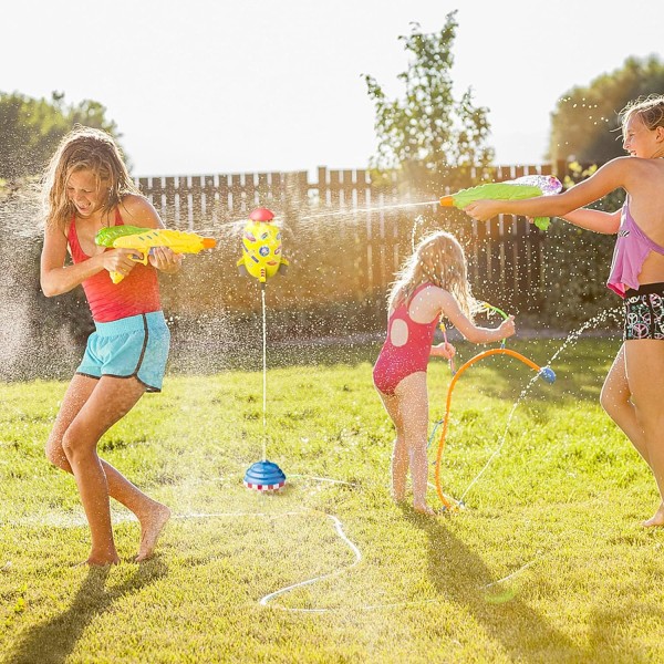Vesiraketti sprinkler - Lasten ulkopeli - Vesipeli lasten vesisuihkuille, lelupuutarhan sprinkler