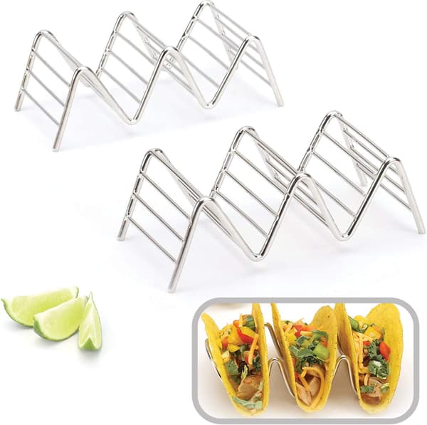 2 rustfrie stål tortillaholdere, rustfrie stål tortilla redskap