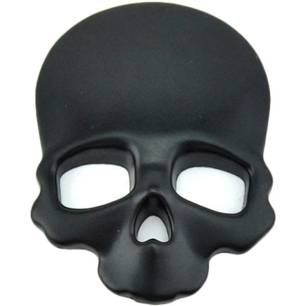 2 stycken（9*8.5cm，Svart）3D Metal Personlighet Skull Skeleton Death