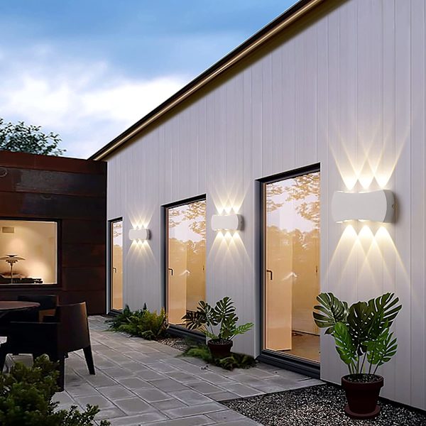 6W LED-vägglampa för inomhusbruk, utomhusvägglampa IP65 vattentät