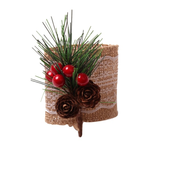 12 delar jul servettringar hållare tallkottar Julstjärna