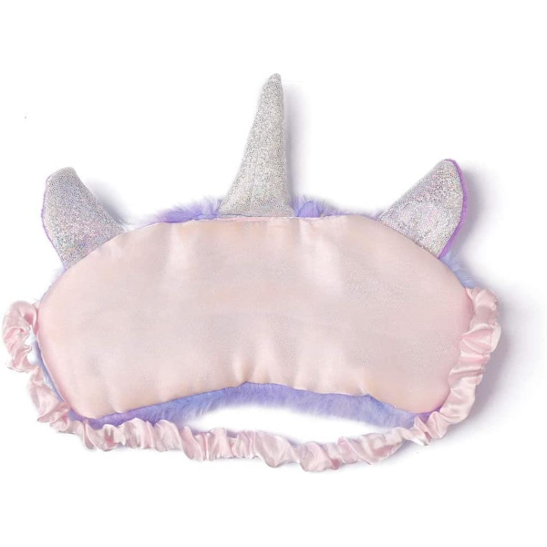 Mjuka sovmasker, söta 3D fluffiga enhörningsögonmask, barns sovmask