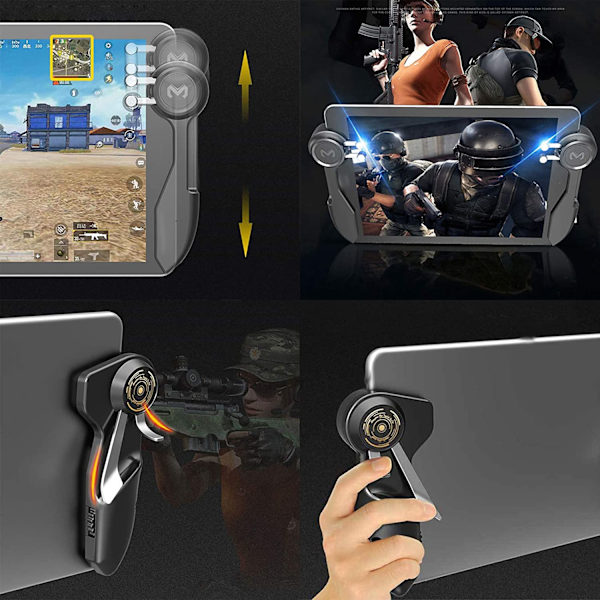 2-pack Tablet Game Controllers med 6-finger Trigger Grip L1R1 f