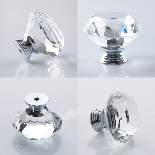 [10 delar] Kristallknopp Diamanthandtag Skåp drar låda Pul
