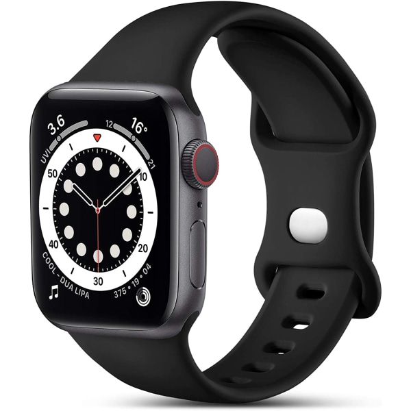 Musta - Yhteensopiva Apple Watch rannekkeen kanssa 38mm 40mm 41mm 42mm 44m