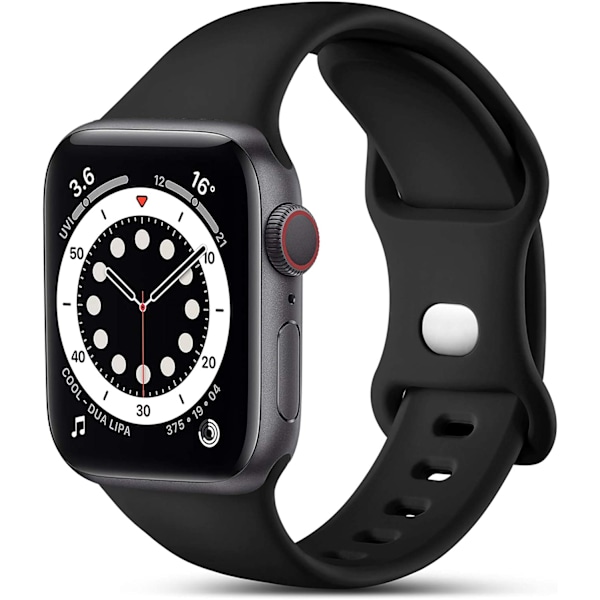Sort - Kompatibel med Apple Watch-rem 38mm 40mm 41mm 42mm 44m