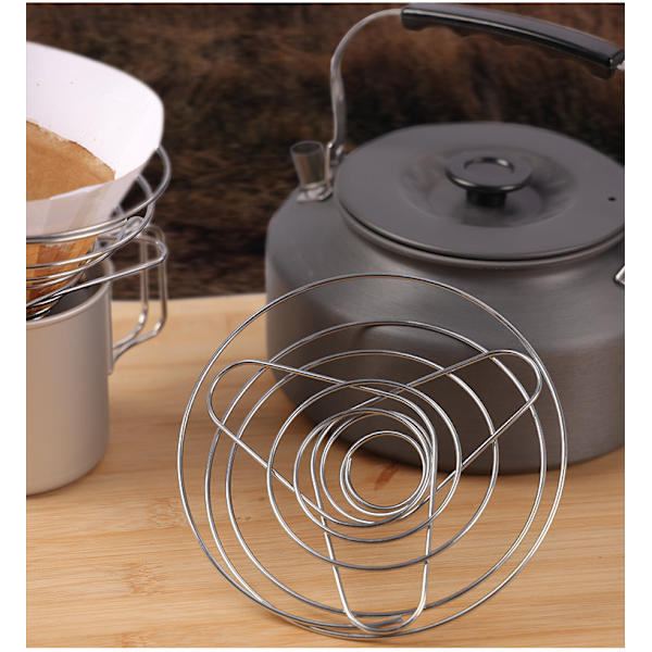 Rustfrit stål kaffefilter, sammenklappelig rustfrit stålkop h