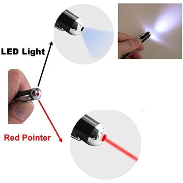 [2 stk] 4-i-1 Universal Touch Screen Stylus + Kuglepen + P