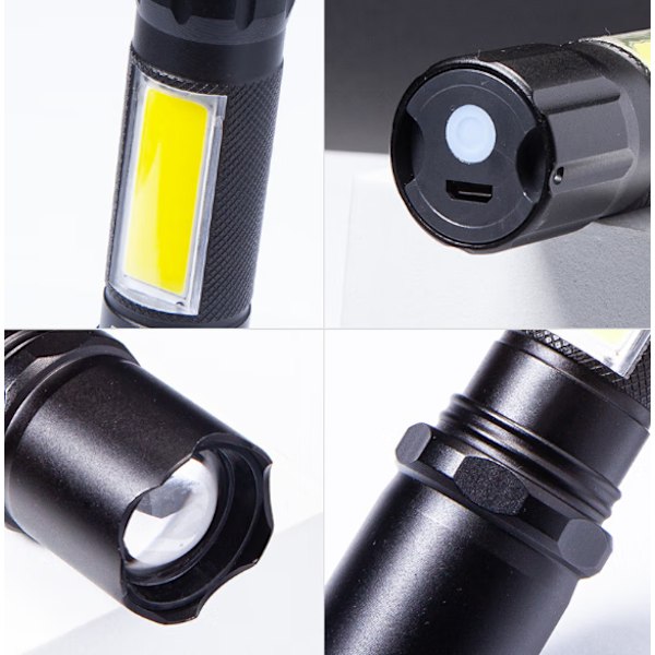 Taskulamppu, ladattava LED-taskulamppu 500 lm, Ultra Powe