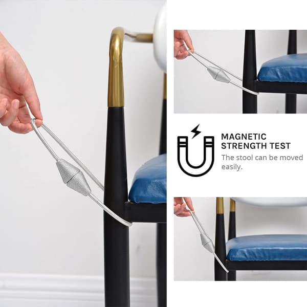 Sæt med 4 Magnetiske Gardinbindere 46cm (Grå)