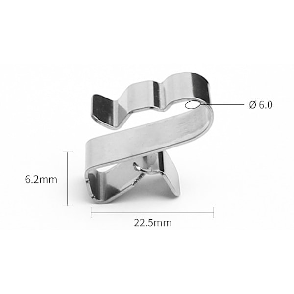 50 stk 2x4mm Solcelle-kabelklips i rustfritt stål for montering av system