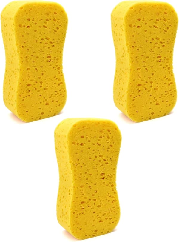 Set med 3 bilsvampar, stora svampar, bilsvampar för tvätt