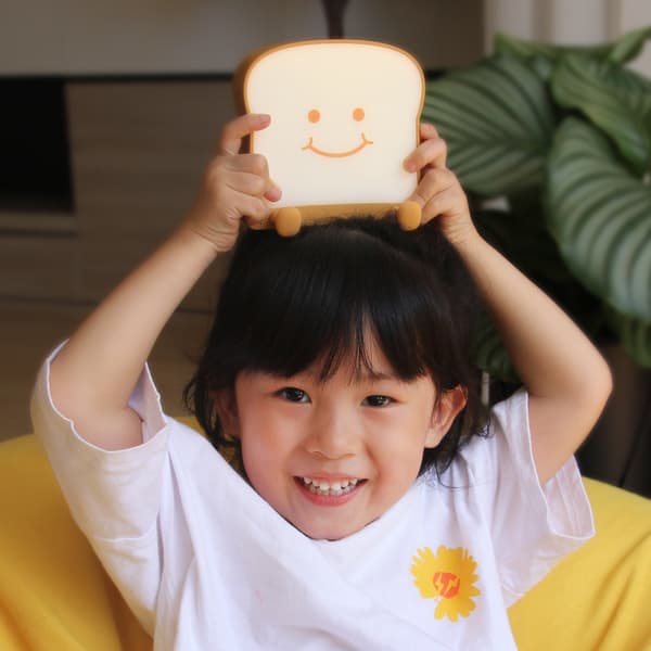 Toast LED-nattlys, form av toastbrød med timer 15 minutter