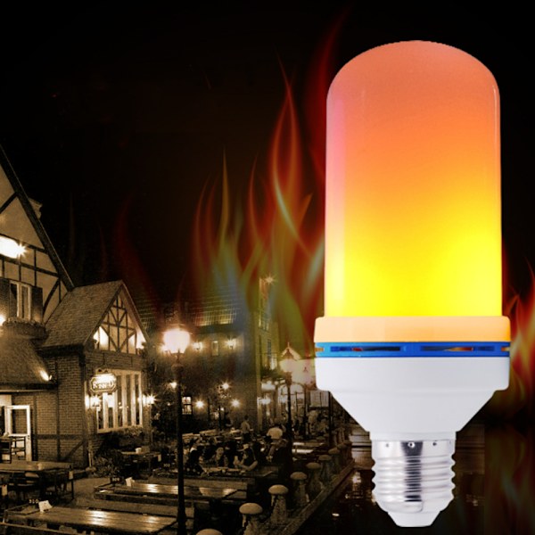 2 stycken LED-flamlampa simuleringsflamlampa bar KTV atm