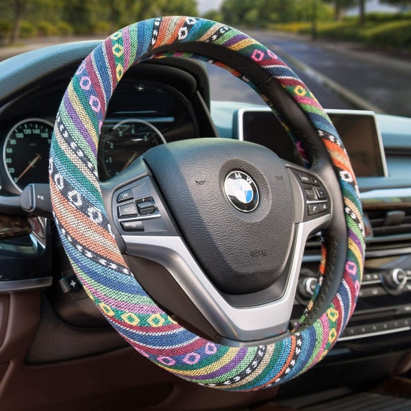 Steering Wheel Covers for Women Cloth Bohemian Universal 15 inch