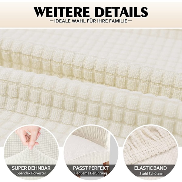 2 stk, Spisestoltrekk Stretchable Moderne Stolbeskytter