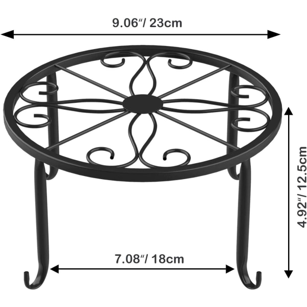 Potteplanteholder, [3-pakning] Innendørs blomsterpotteholder i jern, rust