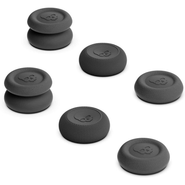 Thumb Grips Set, Black, 3 Pairs (6 Pieces) Joystick Cap, Analog