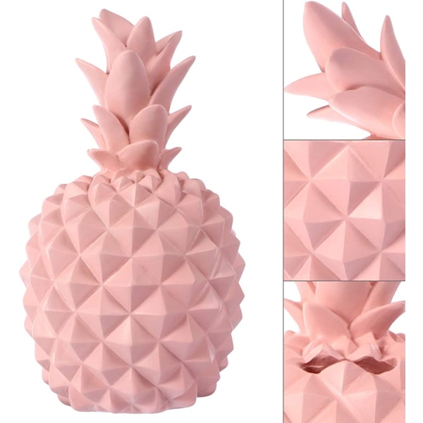 Pink Resin Ananas Form Sparepenge Sparebøsser Mønter Bokse Eller