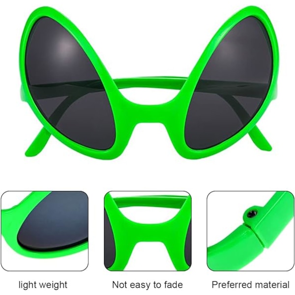 3-paknings lunefulle alien-briller Alien-kostymebriller, dekorative G
