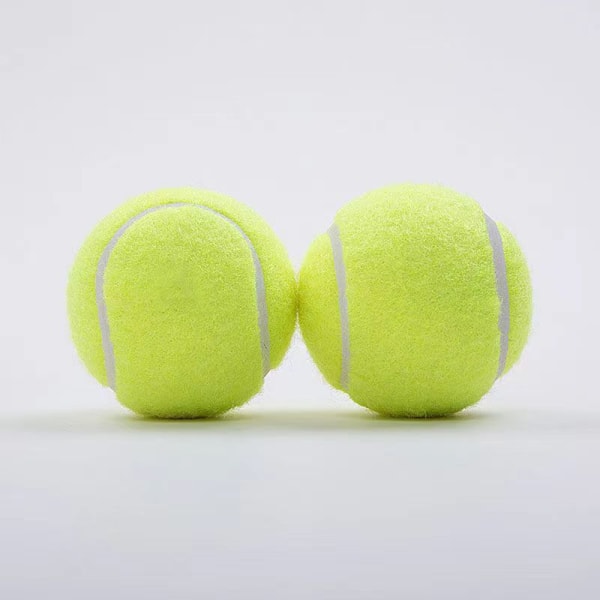 2 stycken tennisbollar, startspel grön, gul, för barn a