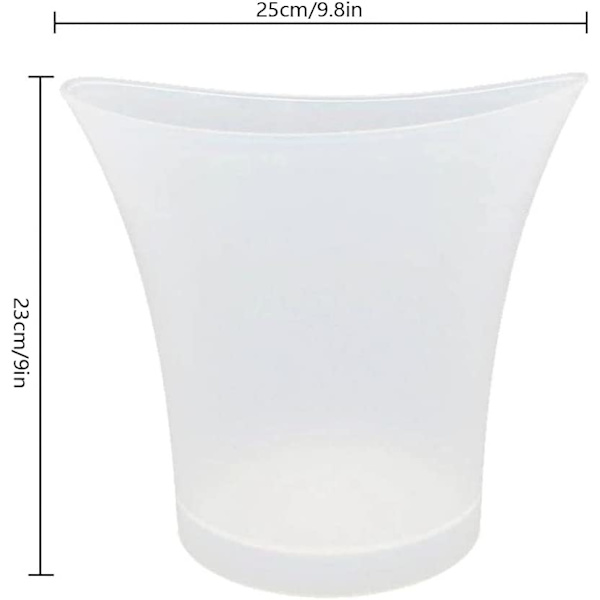 2 stk. LED-isspande, 5L farverig isspand med flere farver