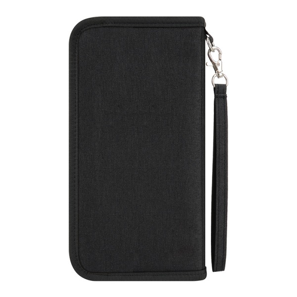 Reiselommebok (svart), familiepassholder, reisedokument eller