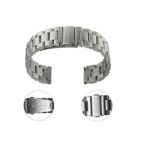 20mm Samsung Gear S2 Classic Rem 20mm Silver Rostfritt Stål