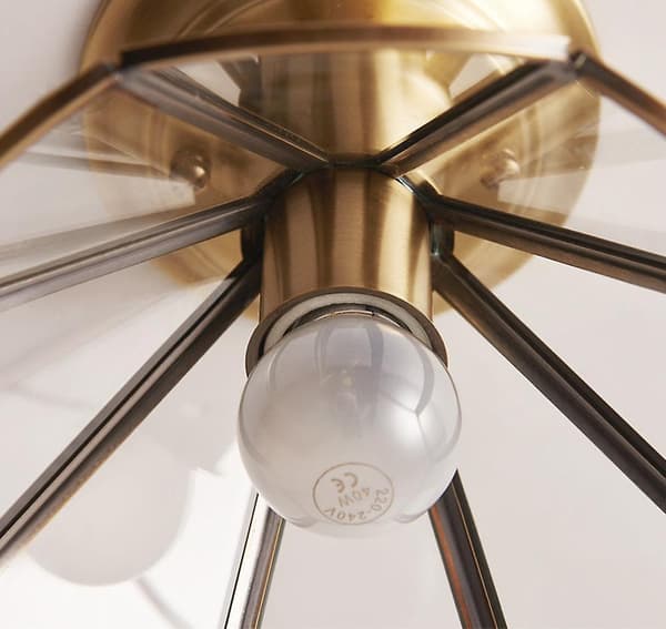 19cm Kobberloftlampe 220V E27 Uden Pære