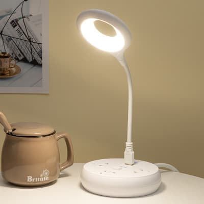 2 stk. LED-leselamper med klips - skrivebordslampe for barn med fl