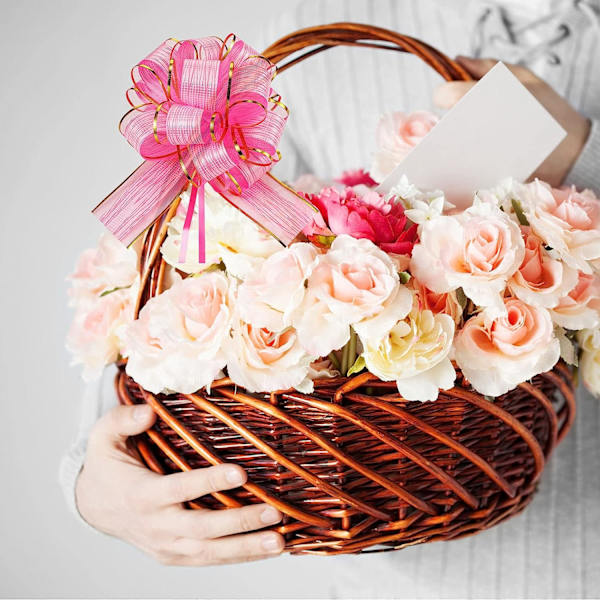 20 st rosa rosetter för presentinslagning