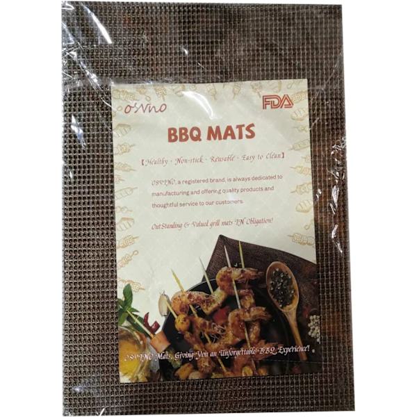 5 stk. BBQ bagemåtte BBQ måtte, 40x30cm rektangulær grillmåtte, non-stick