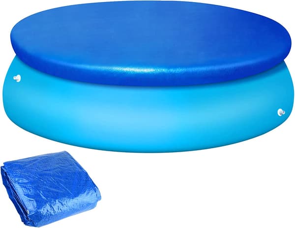 10ft Rund Poolskydd, Rund Uppblåsbar Simbassäng Dammskydd