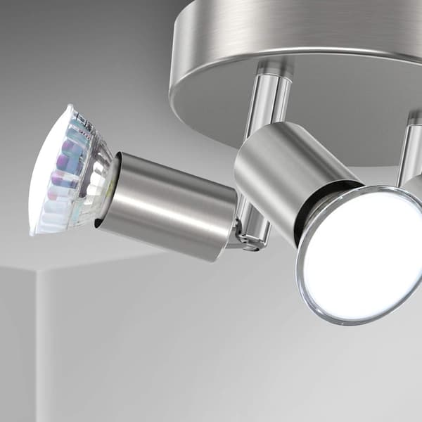 LED-taklampa roterbar, 3-vägs rund panel LED-takspotlight