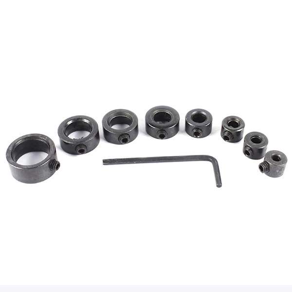 9 st Dowel Djupstopp Begränsare, Lokator Ring Borr Djupstopp, Djupstopp Borr, Positionerare, Lokator, Borr, Hex