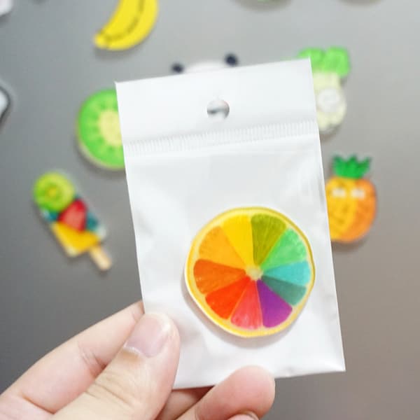 Fruktmagnet, 10 stycken fruktkylskåpsmagnet stark klibbig för dek