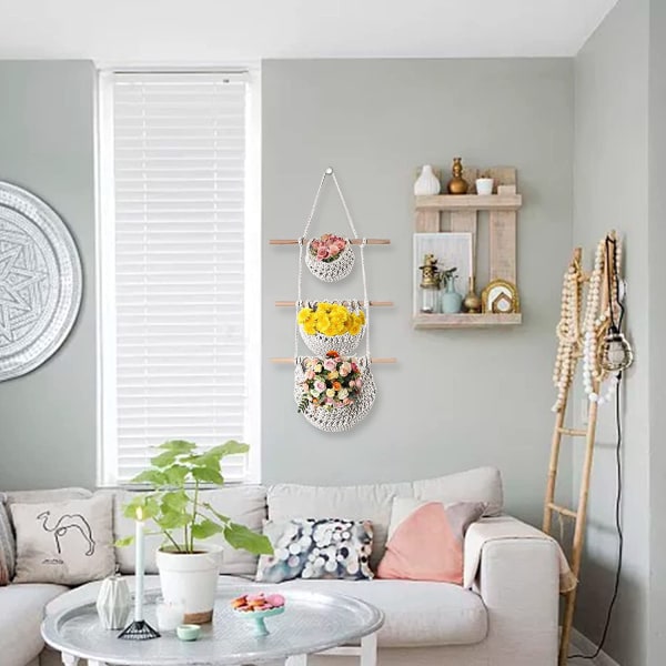 Makramee seinävaate boho seinäkoriste, makramee seinäkoriste, Bo