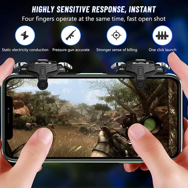 PUBG Mobile Game Controller Trigger, [2021 Opgraderet Version] Gam