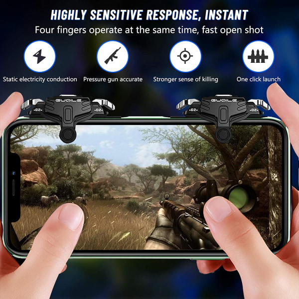 PUBG Mobile Game Controller Trigger, [2021 Uppgraderad Version] Gam