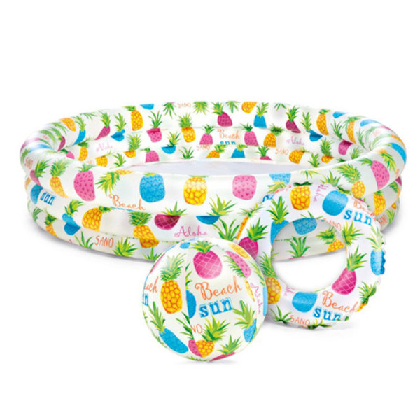 Oppblåsbar stjerner Kiddie 2 Ring Circles svømmebasseng (122cmX25cm