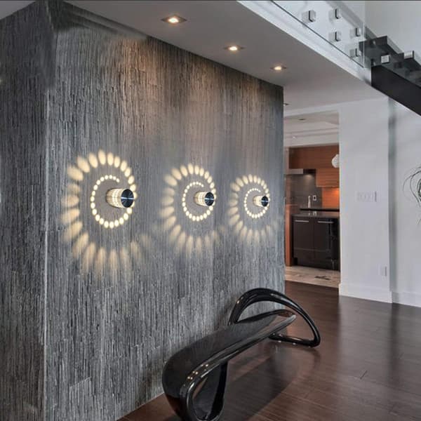 Et stykke (varmt lys, overflademontering 3w) 3 watt LED væglampe,