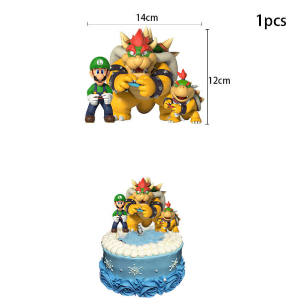 36stk Mario game pull tabs Super Mario Mario kake med flagg bal