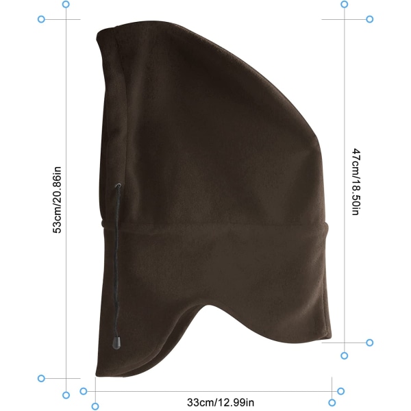 Herrar Vintermössa Kallt Väder Ansikte Brun Mask Balaclava Huva Utomhus