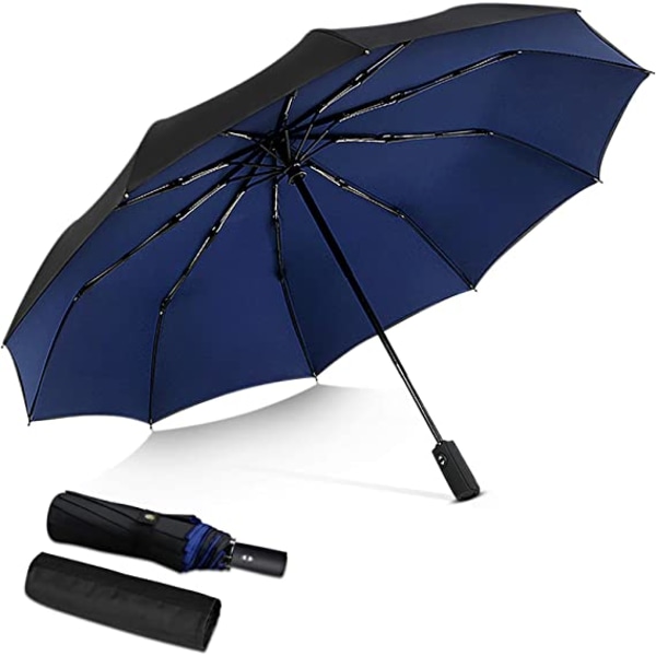 Man Kvinna Automatiskt hopfällbart paraply Vindtätt affärsresor W