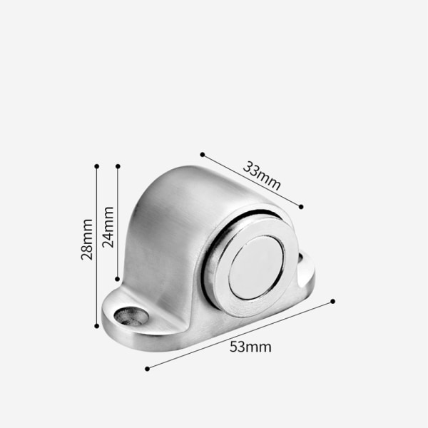 Pakke med 1 kilemagnet i rustfritt stål for dørstopper