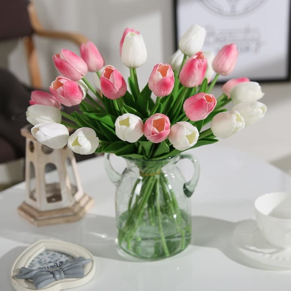10 stk Real Touch Latex Kunstige Tulipaner Blomster Falske Tulipaner